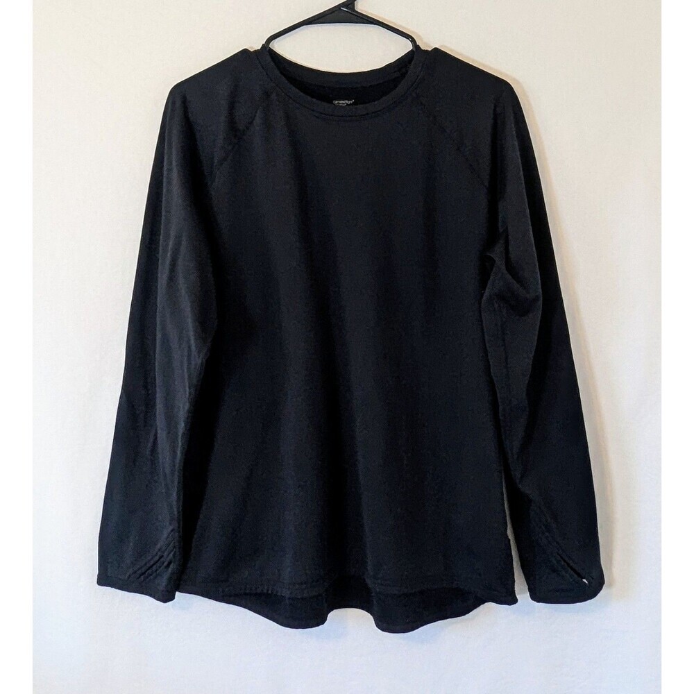 ClimateRight Cuddl Duds Shirt Mens XL Black Long Sleeve Base Layer Thumb Holes